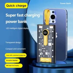 SANY 20000mAh Transparent Power Bank 66W Fast Charging