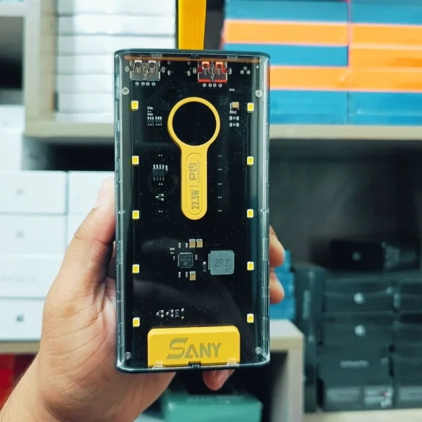 SANY 20000mAh Transparent Power Bank 66W Fast Charging - Image 3