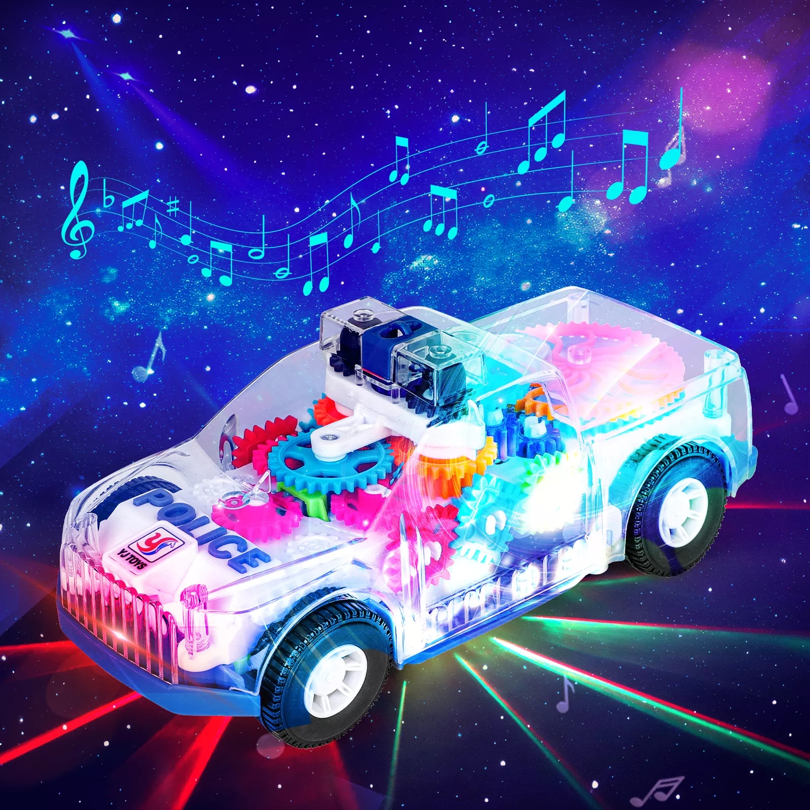 New Design Transparent Concept Gear Police Car Toy - Image 6